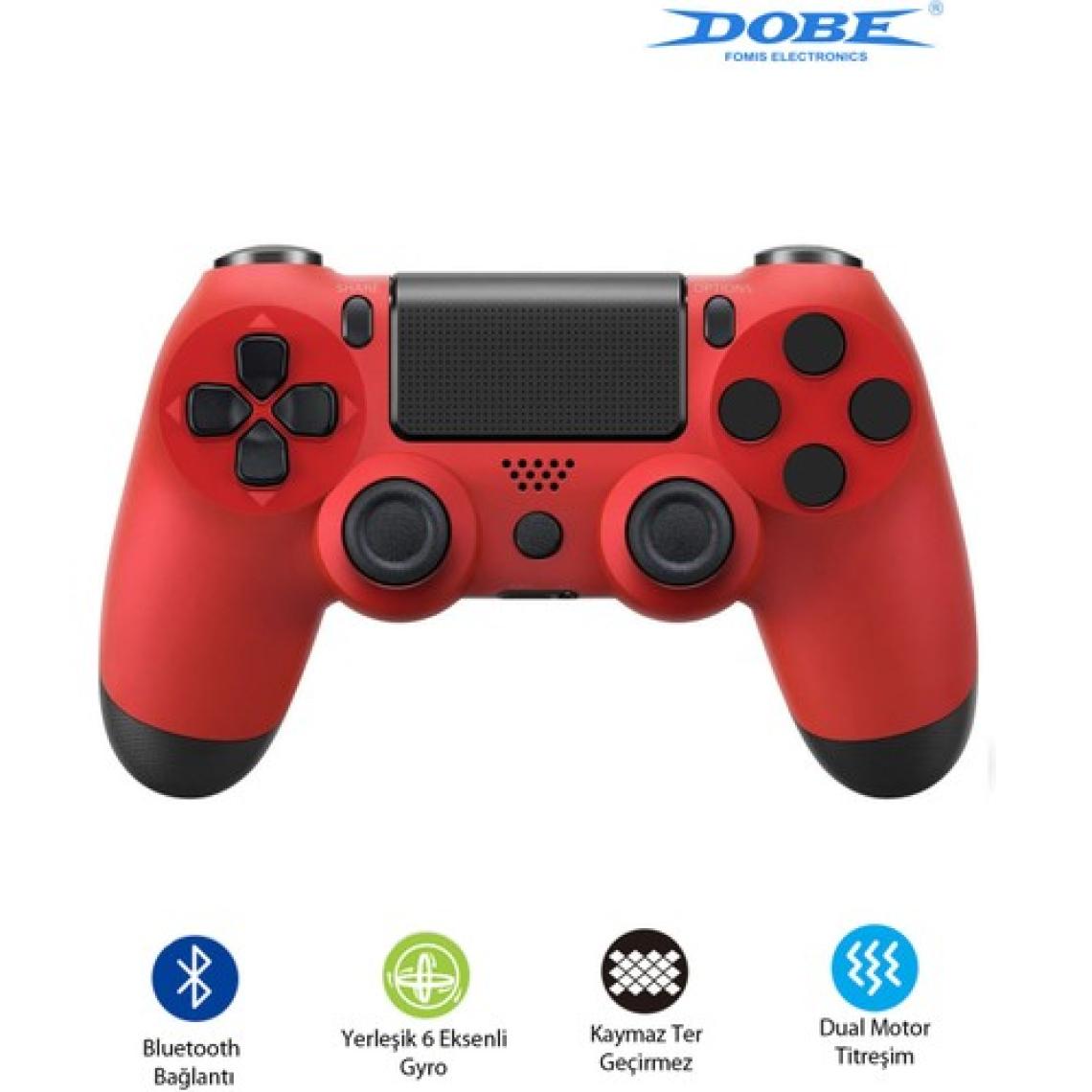 Dobe Ps4-Pc-Android Box-Android-Ios Telefon Tablet Uyumlu Titreşimli Bluetooth Oyun Kolu