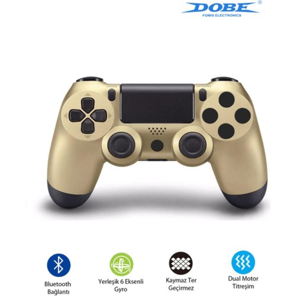 Dobe Ps4-Pc-Android Box-Android-Ios Telefon Tablet Uyumlu Titreşimli Bluetooth Oyun Kolu