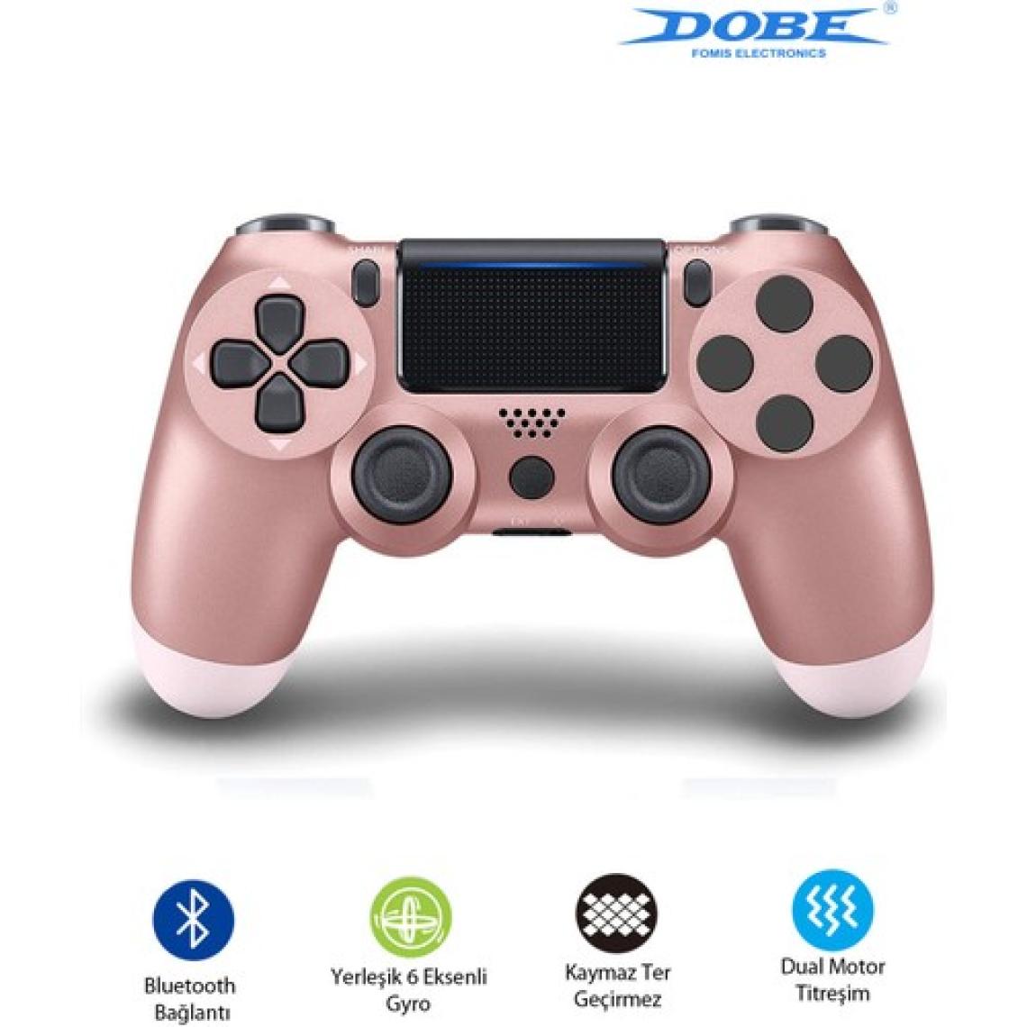 Dobe Ps4-Pc-Android Box-Android-Ios Telefon Tablet Uyumlu Titreşimli Bluetooth Oyun Kolu