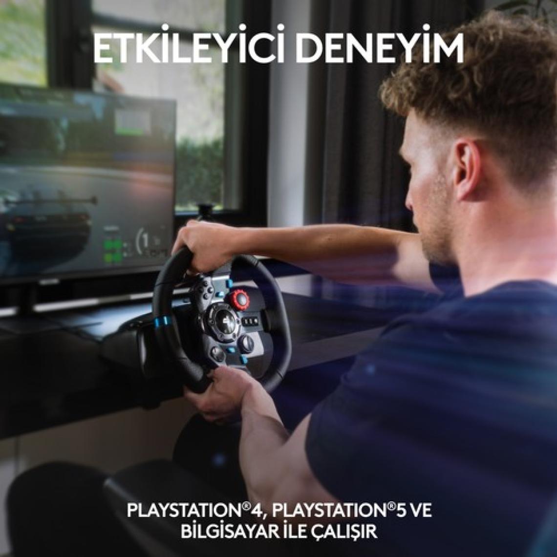 Logitech G G29 PS5, PS4 ve PC ile Uyumlu Driving Force Yarış Direksiyonu - Siyah