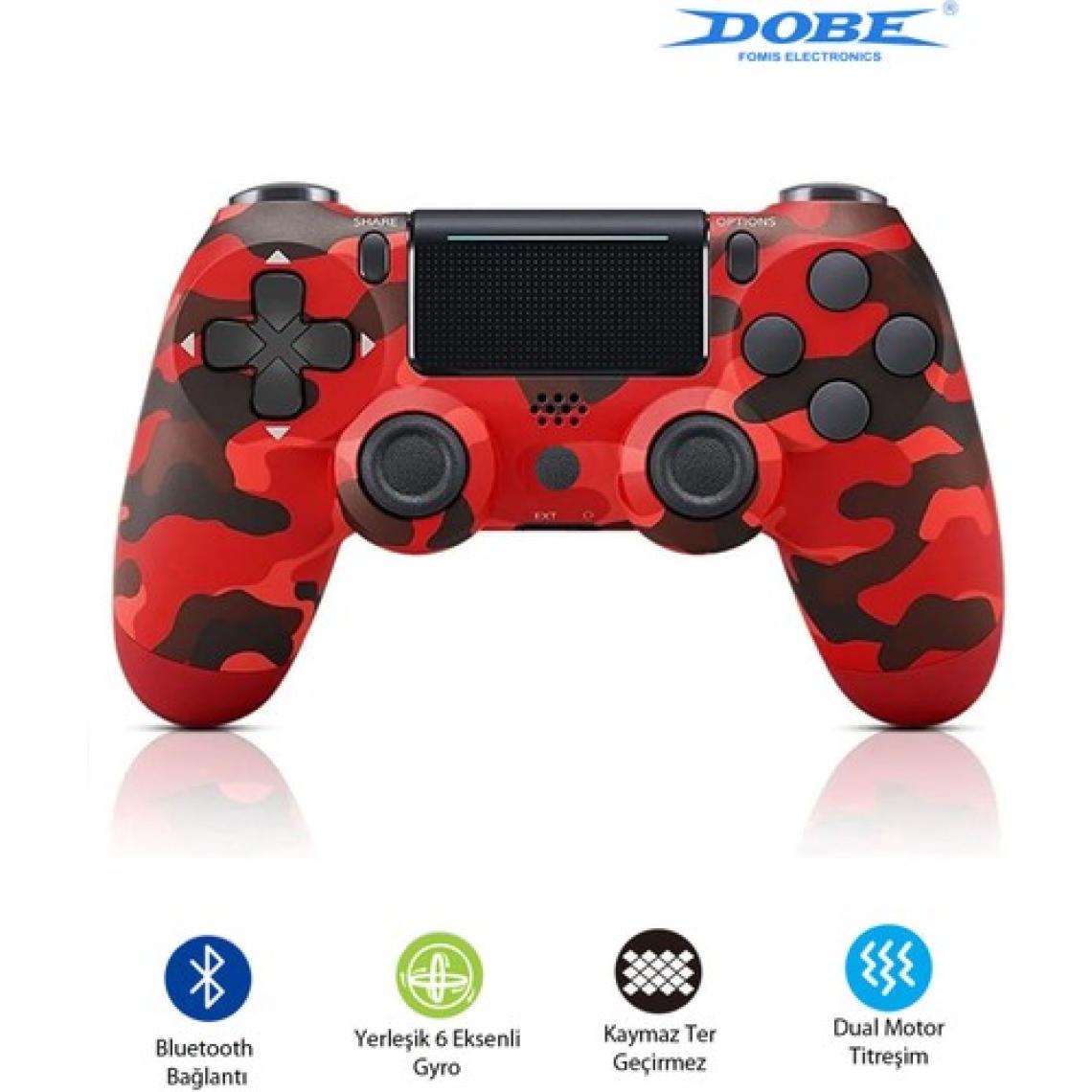 Dobe Ps4-Pc-Android Box-Android-Ios Telefon Tablet Uyumlu Titreşimli Bluetooth Oyun Kolu