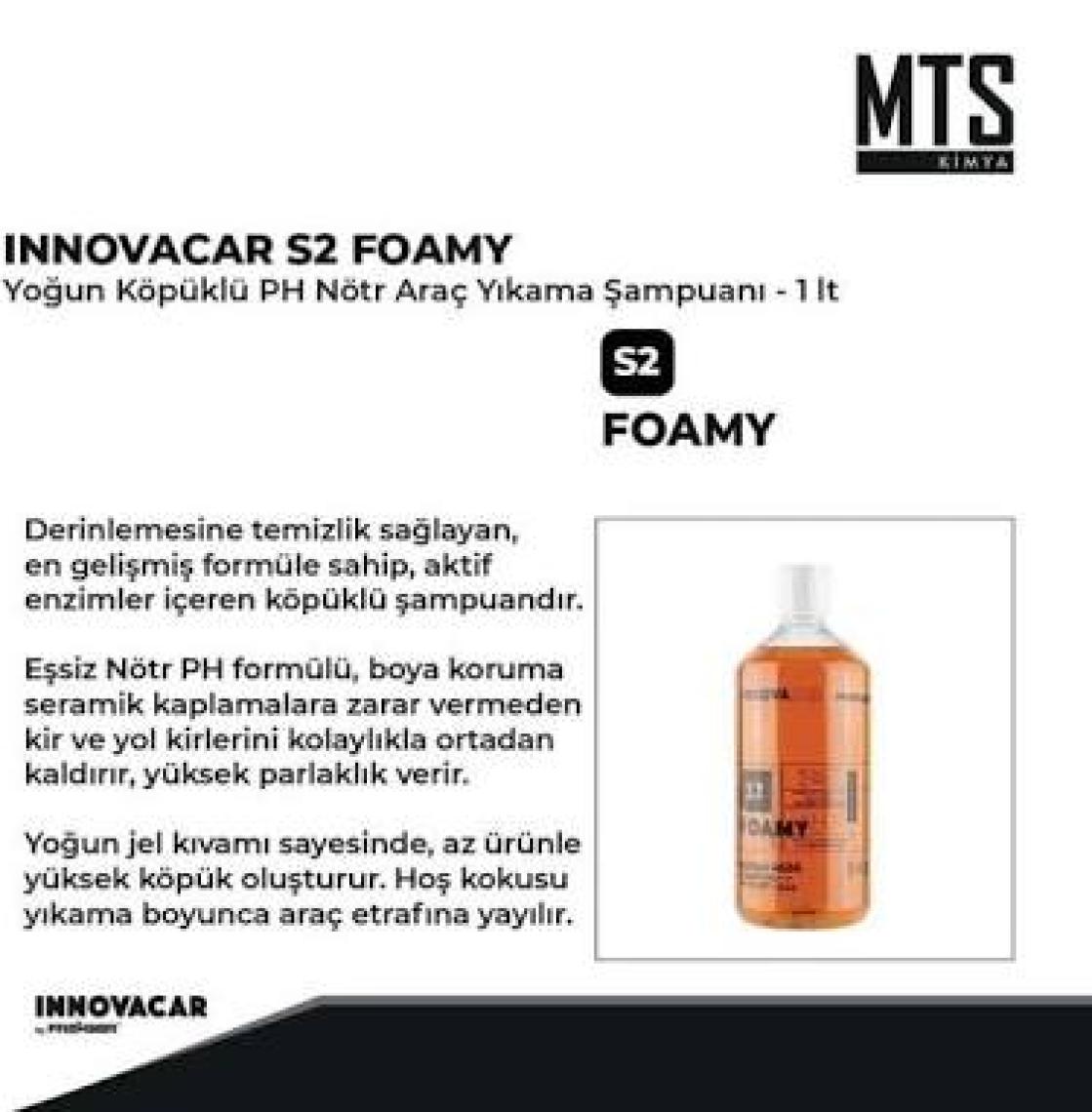 Fra-Ber Innovacar S2 Foamy - Enzim Bazlı Yıkama Köpüğü 1lt