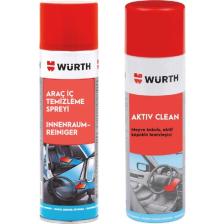 Würth Aktif Temizleme Köpüğü 500ML + Araç Içi Bakım Spreyi 500 ml