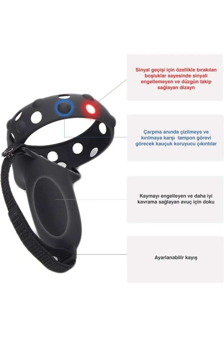 Macrobot Kumanda/controller Kılıfı - Meta Quest 2 ile Uyumlu -