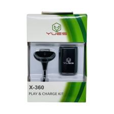 Yues Xbox 360 Gamepad Şarj Kiti (Batarya + USB Kablo) – Play & Charge Uyumlu