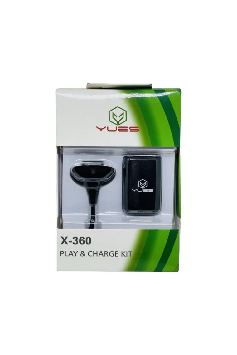 Yues Xbox 360 Gamepad Şarj Kiti (Batarya + USB Kablo) – Play & Charge Uyumlu