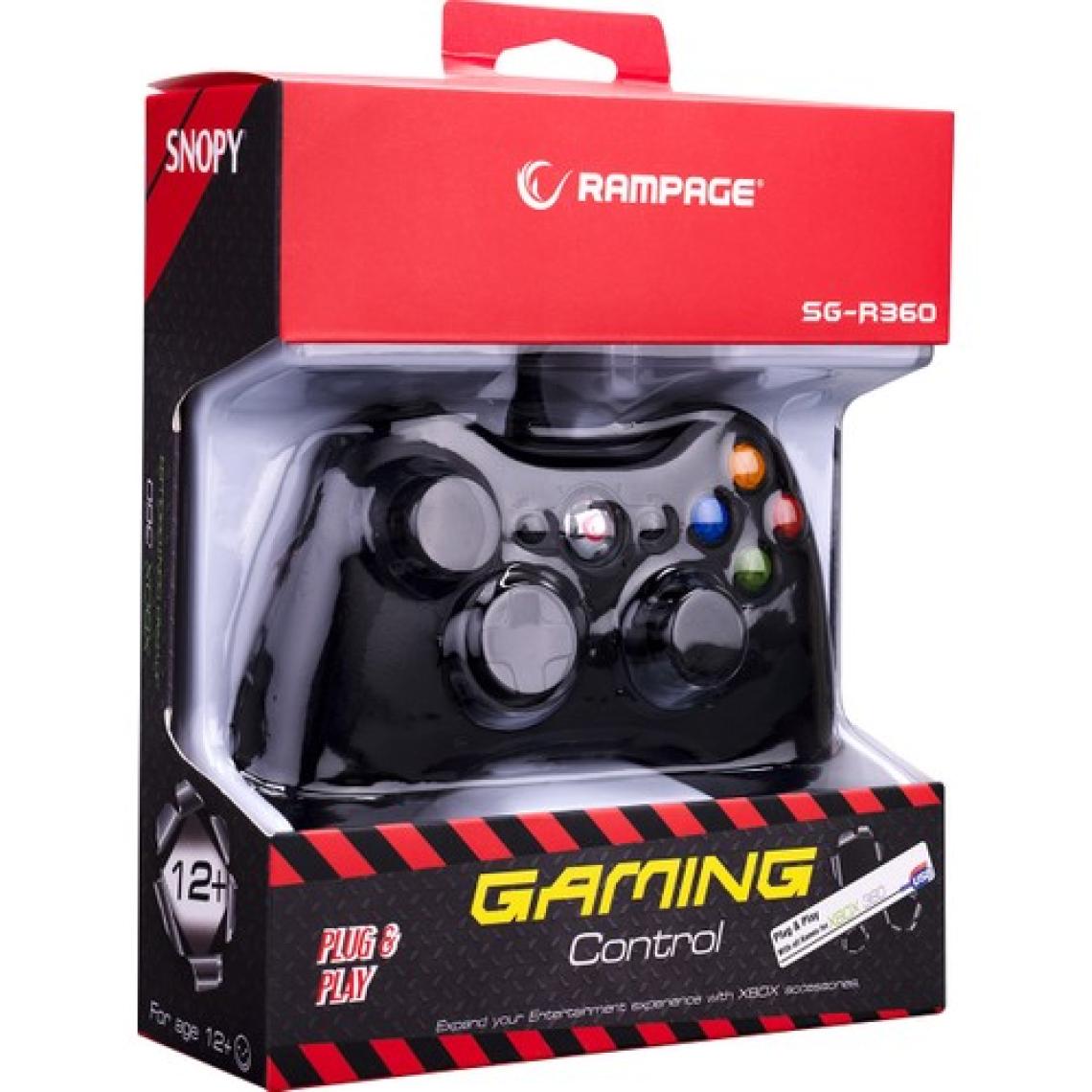 Snopy Rampage Sg-R360 Siyah Xbox-360 2.2M Joypad