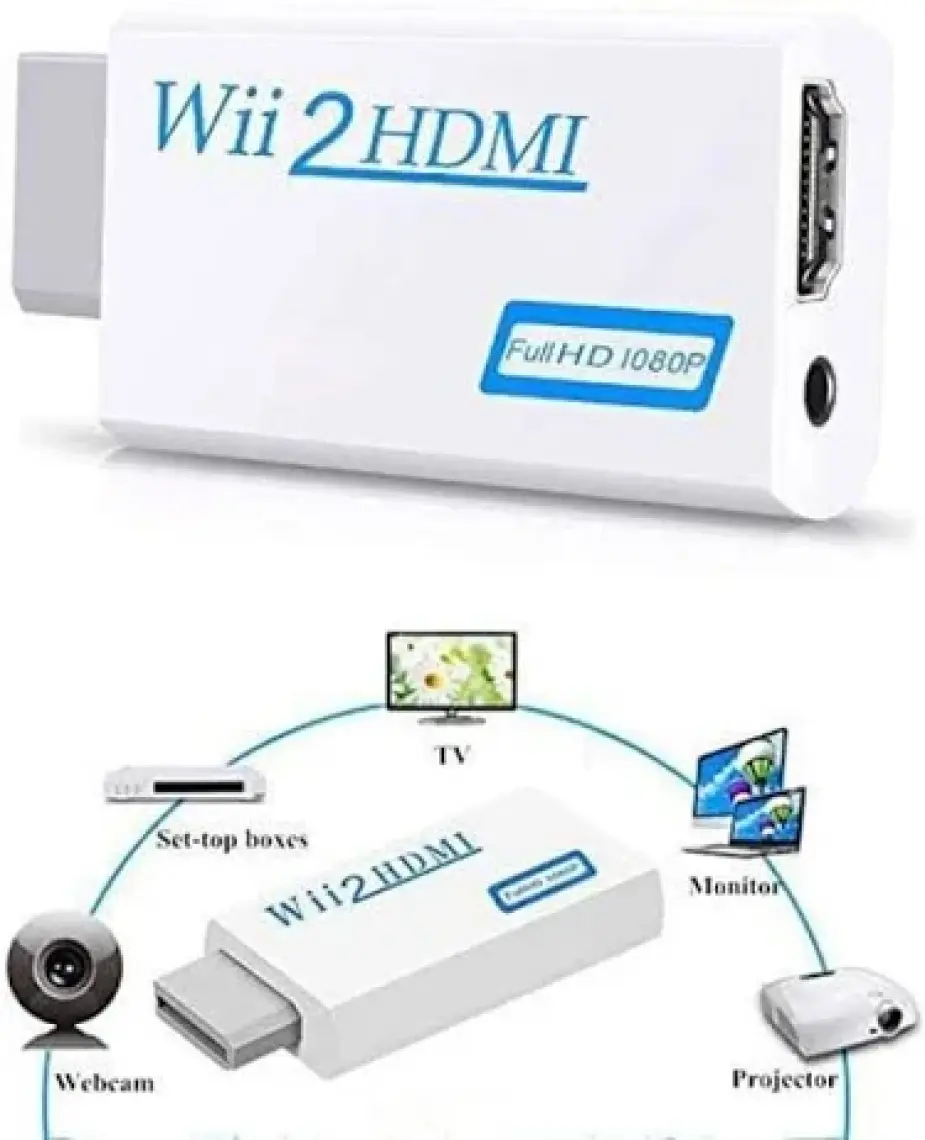 Alfais 4542 Nintendo Wii için HDMI Tv Kablo Çevirici Dönüştürücü Adaptör