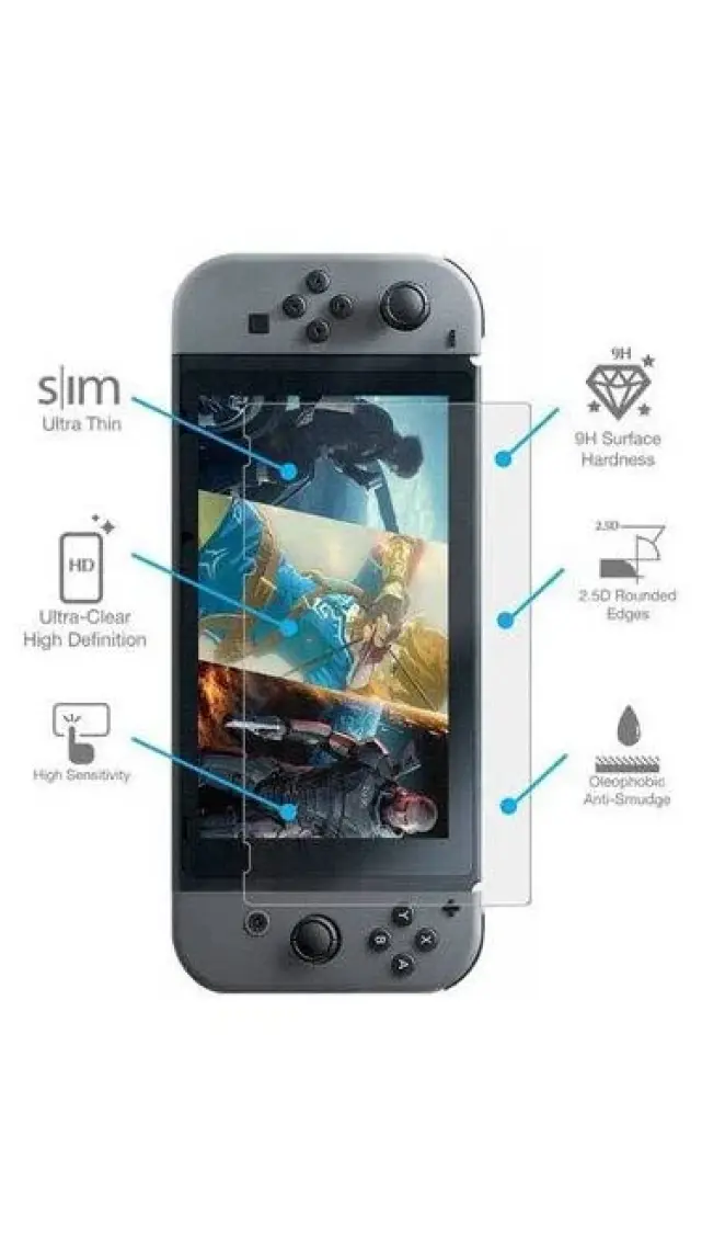 Ovio Nintendo Switch Nano Ekran Koruyucu Ince Carbon Fiber Filmi
