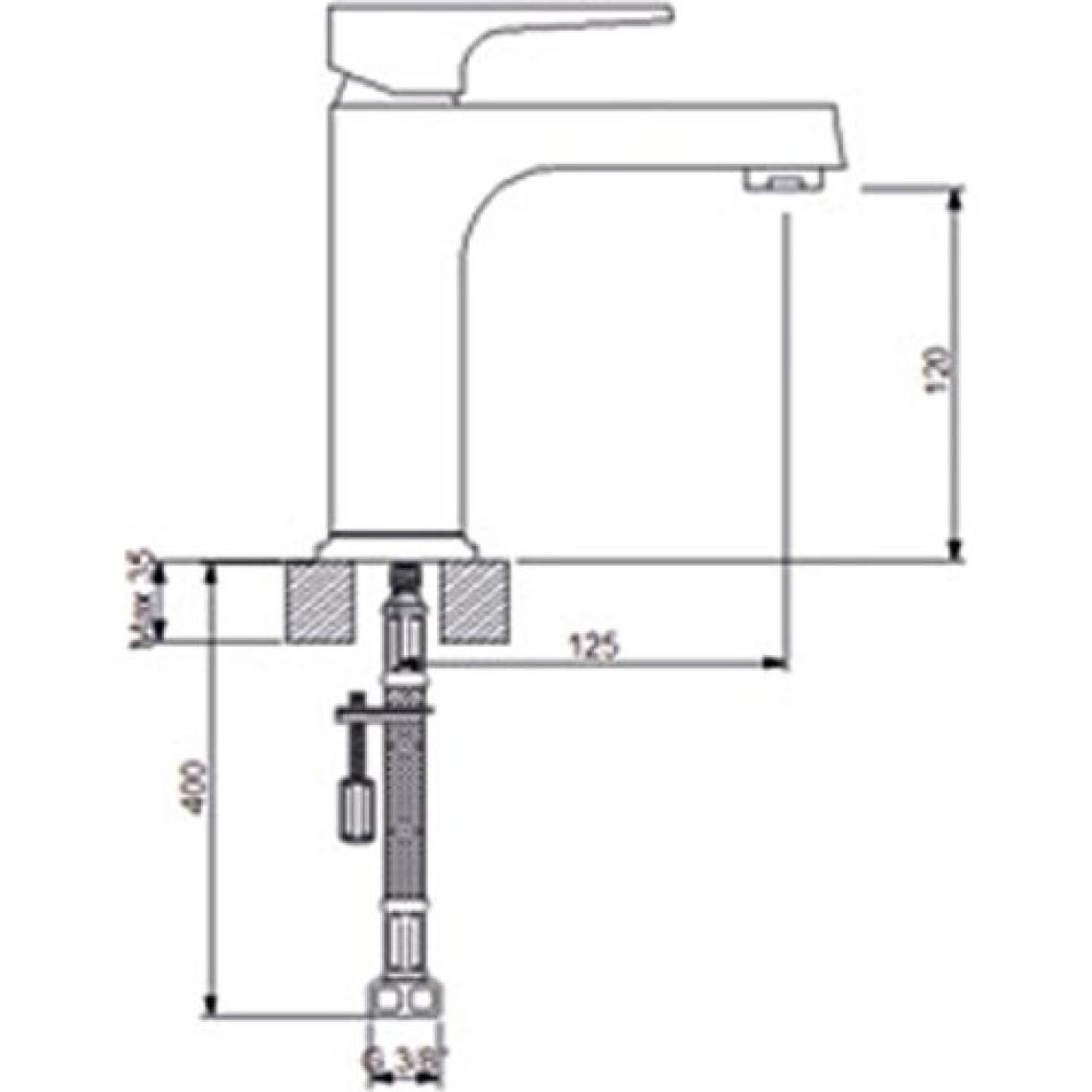Newarc Aqua Lavabo Bataryası Siyah 941521B