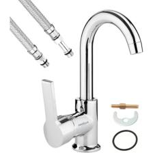 Armilla Armatür Sıcak Soğuk Çift Su Girişli Delta Lüx Gövde Banyo Lavabo Musluğu Çeşmesi Bataryası