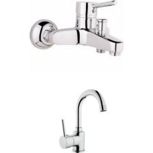 Hms Delta Lavabo Bataryası + Aç Kapa Banyo Bataryası
