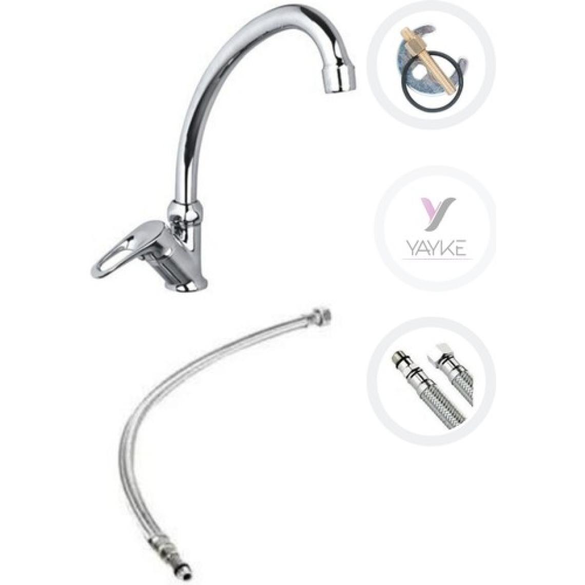 Yayke Mermerden Tekli Mix Tezgahüstü Tek Su Çıkışlı Lavabo Bataryası
