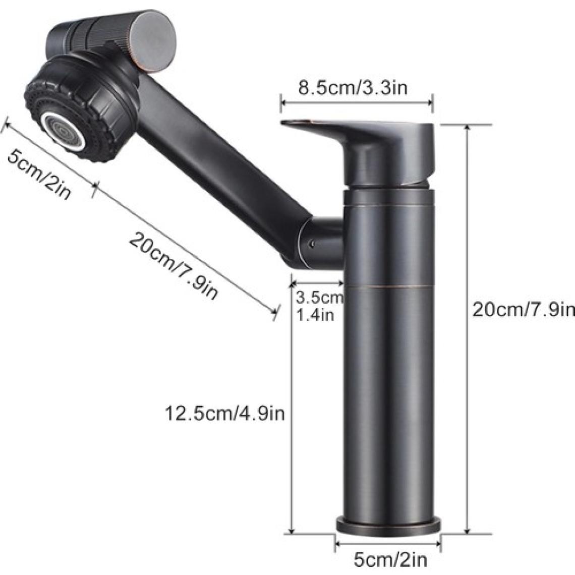 Fleko Multi Fonksiyonlu Siyah Lavabo Bataryası