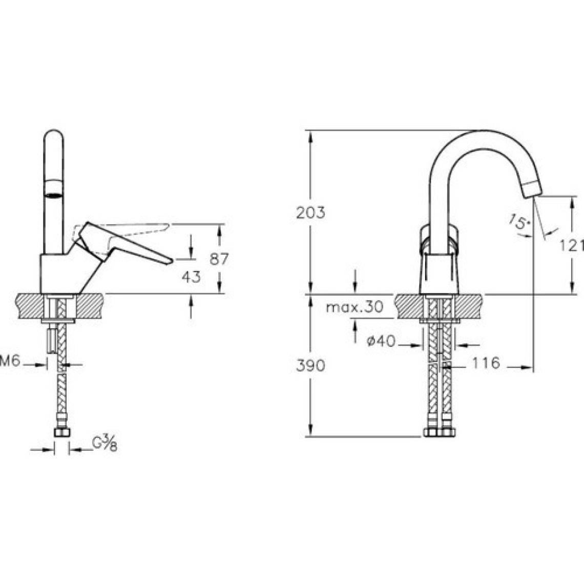 Artema A42442 Solid S Lavabo Bataryası Döner Borulu