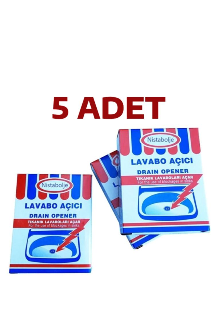 Nistabolje Lavabo Açıcı 70 gr x 5 Paket Mutfak Banyo Wc Gider Açıcı