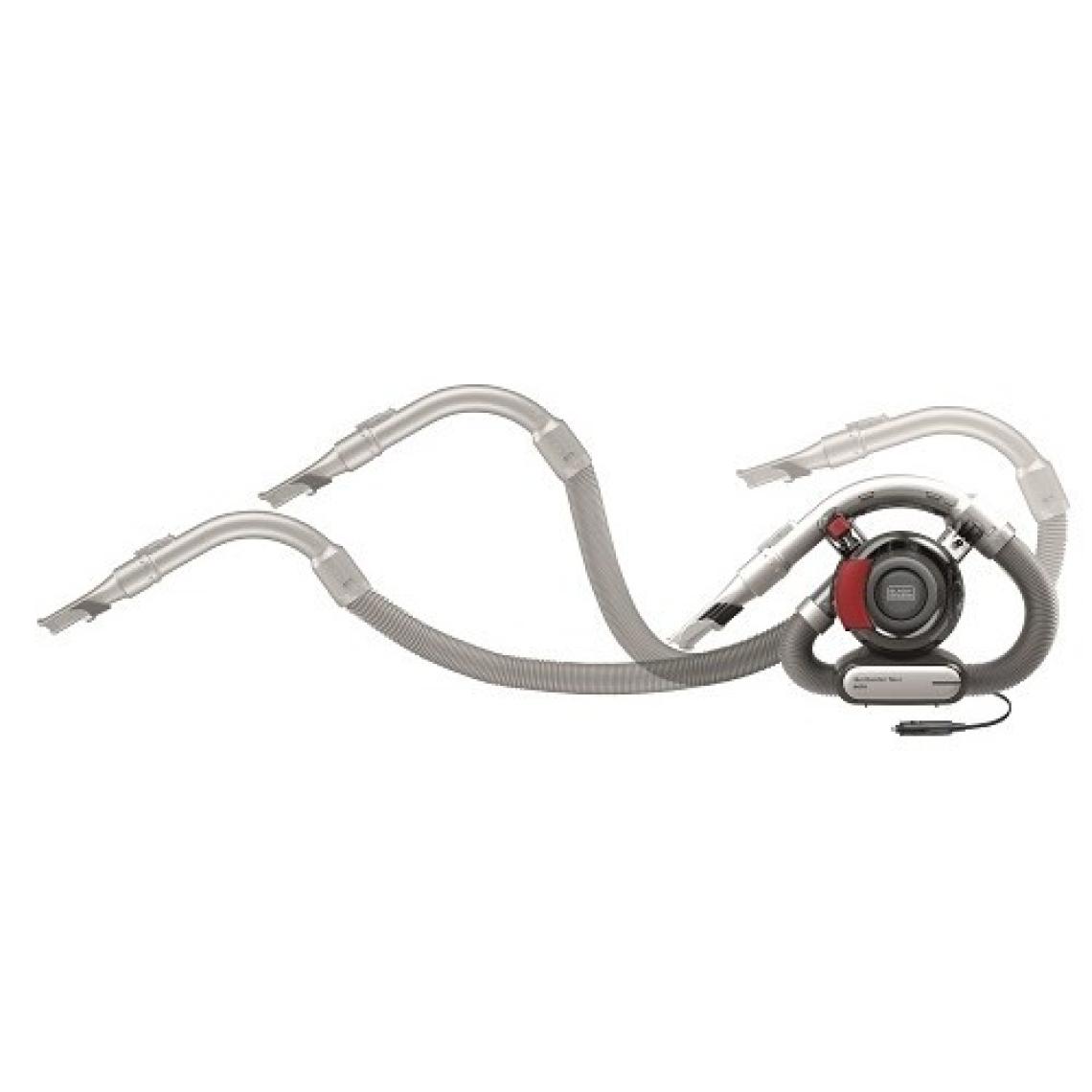 Black&Decker 12V Araç Süpürgesi - 12.5W Yüksek Emiş Gücü, Esnek Hortum ve 560ml Toz Haznesi ile Tüm Araç Modellerine Uygun