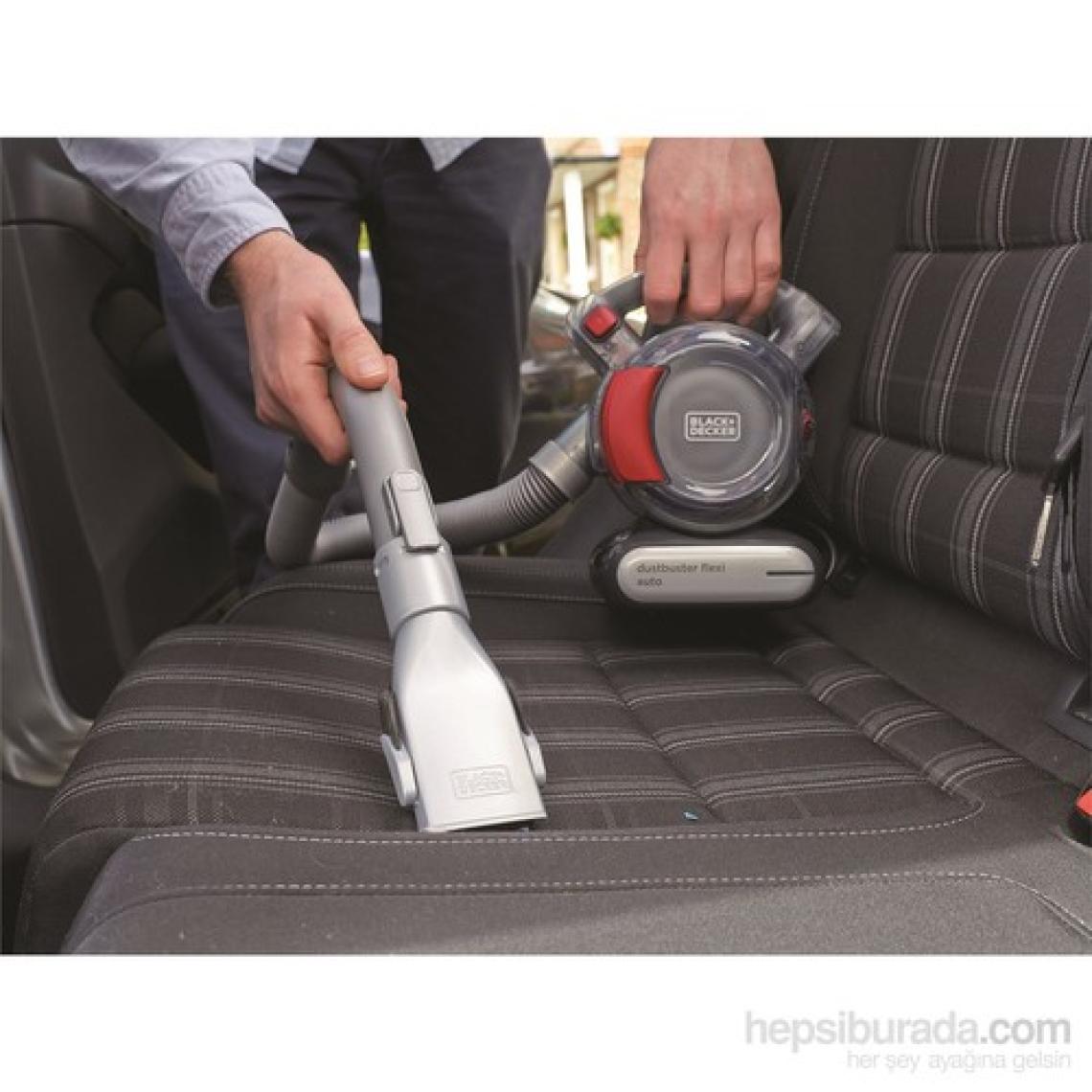 Black&Decker 12V Araç Süpürgesi - 12.5W Yüksek Emiş Gücü, Esnek Hortum ve 560ml Toz Haznesi ile Tüm Araç Modellerine Uygun