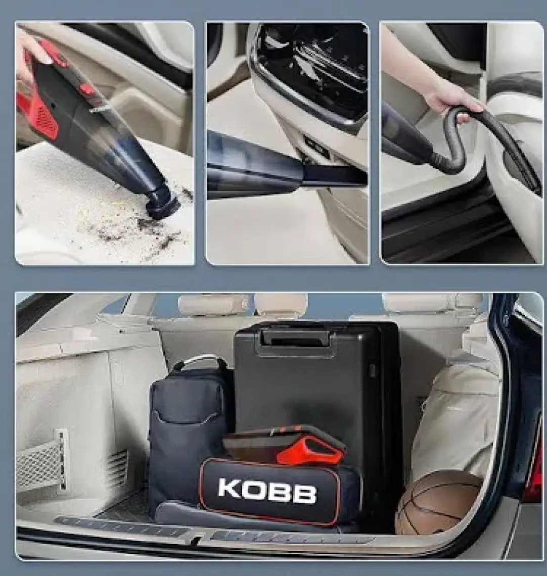 Kobb KBV12 12VOLT/120WATT Araç Süpürgesi + 5 Parça Aksesuar Seti + Taşıma Çantası
