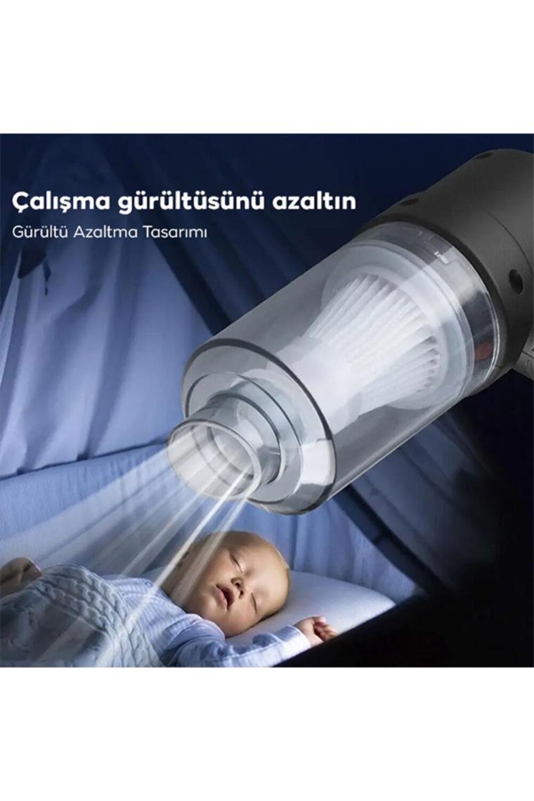 Ally ST-6644 6000R Portatif Vakumlu Üflemeli Mini Araç Süpürgesi - Toz ve Kül Temizliği