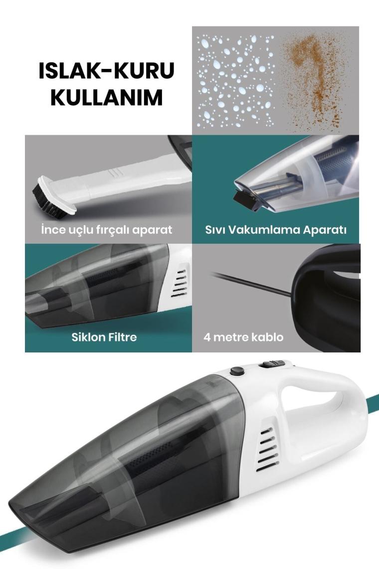 Goldmaster GM-7554S Automax Siyah 12 V Araç Süpürgesi