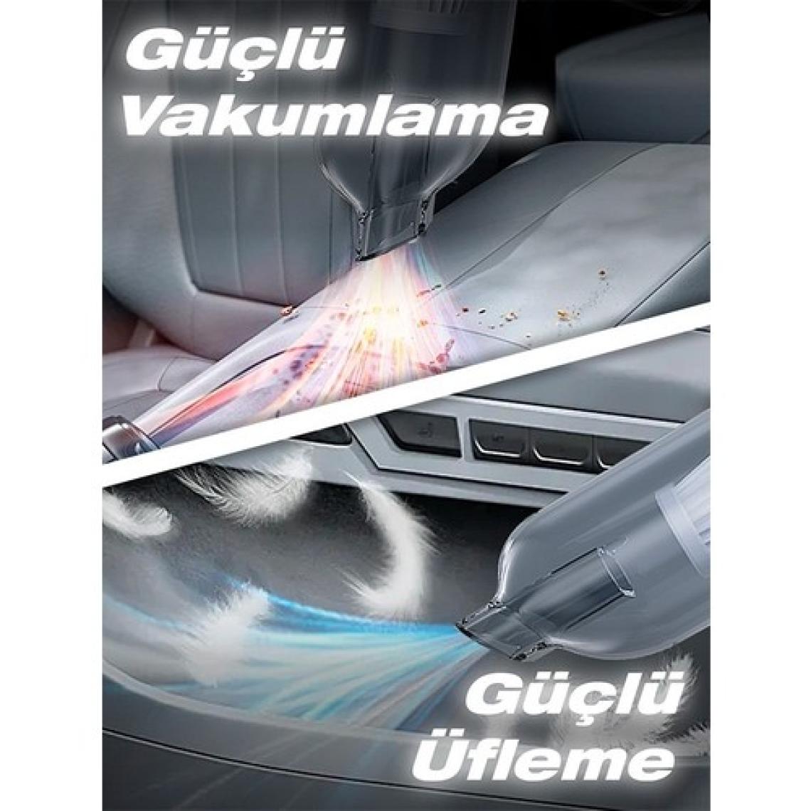Auhma AHV-09 Kablosuz Taşınabilir Araç İçi El Süpürgesi | 16000PA Güçlü Vakum | 4’ü 1 Arada Çok Amaçlı Temizlik