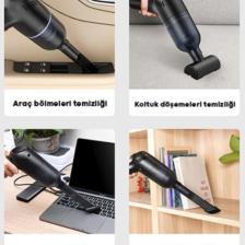 Ezere Kuru ve Islak Kullanım Için Mini Kablosuz Araç Süpürgesi