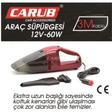 Carub Çakmaklık Girişli Oto Temizleyici Araç Süpürgesi 12V Ultra Çekim