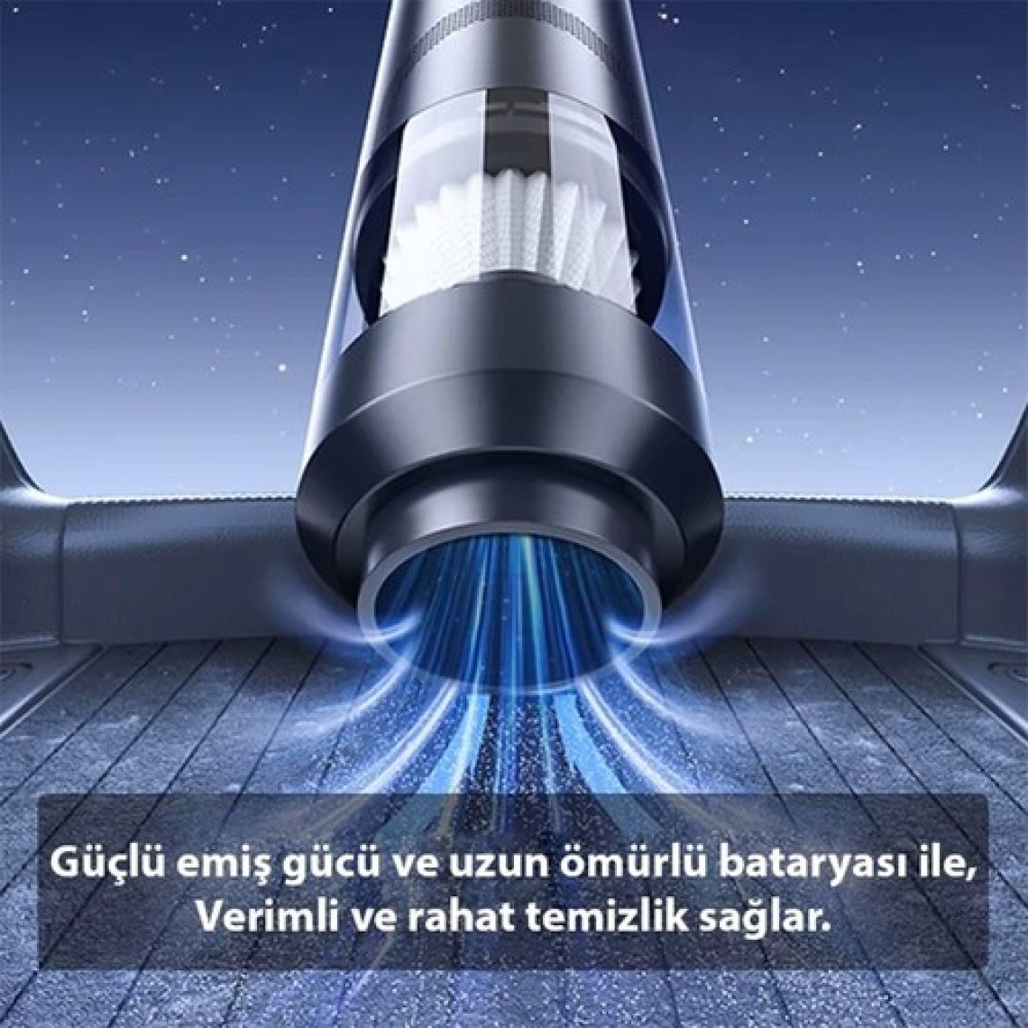 Enraco ST-6675C Kablosuz Şarjlı Araç Süpürgesi Araba Süpürgesi Oto Süpürge