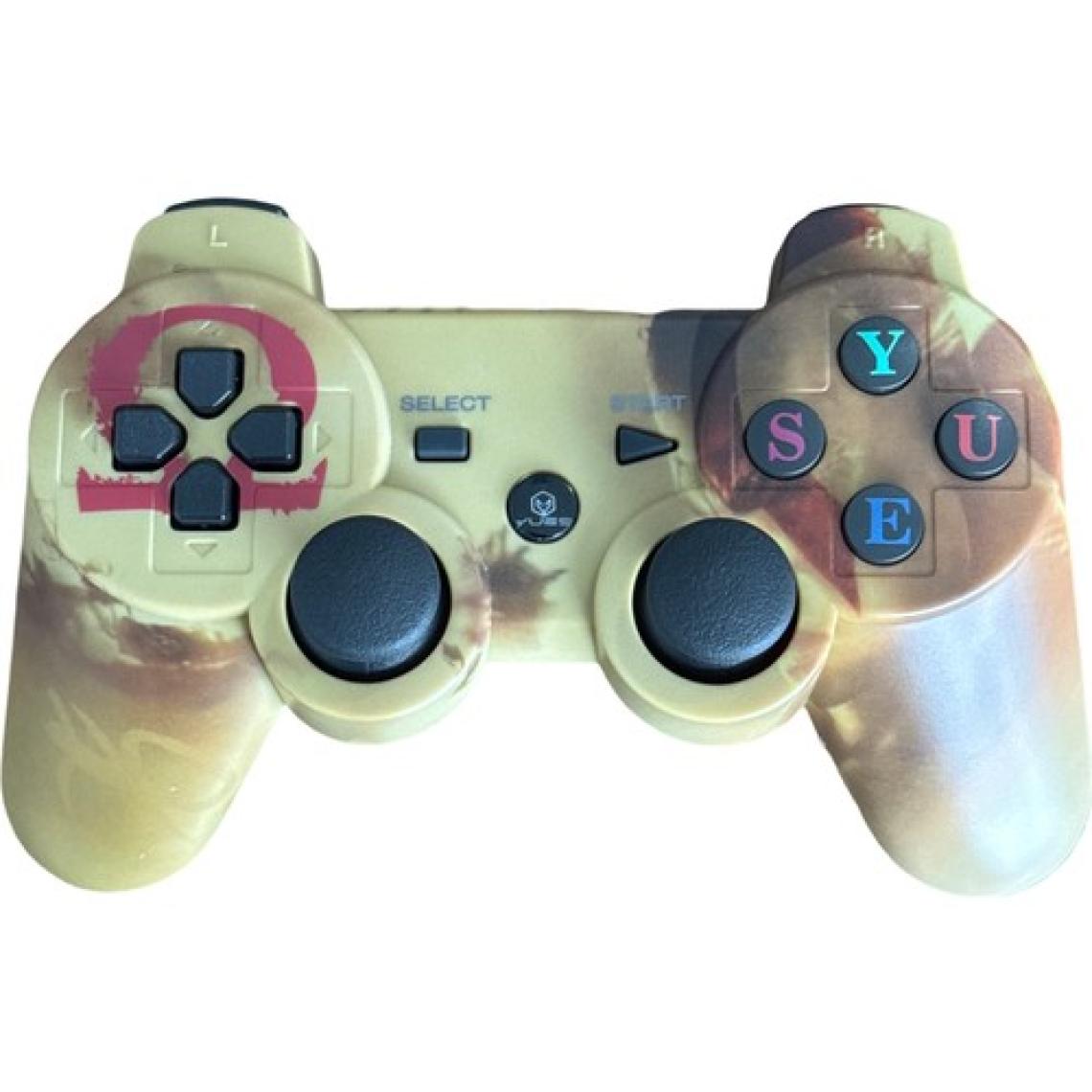 YUES PS3 Kablosuz Joystick (Kamuflaj) – DualShock® Tarzı, Titreşim Destekli, Ergonomik Tasarım, USB Şarjlı