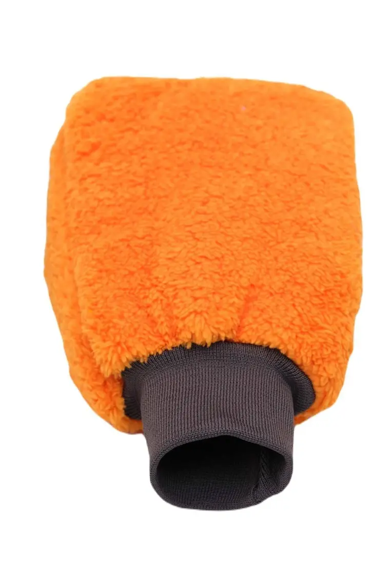 Auto Fresh Autofresh Welsoft Oto Yıkama Eldiveni Astarlı Araç Temizleme Mikrofiber Araba Cila Eldiveni Turuncu