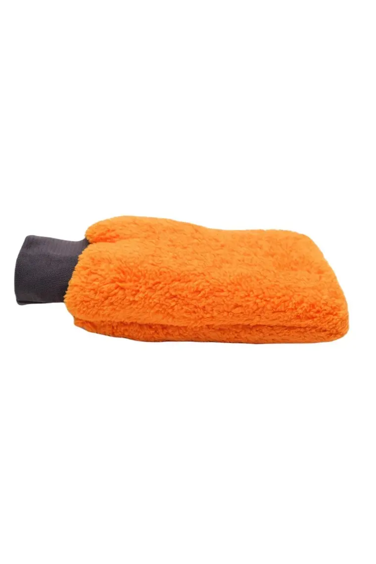 Auto Fresh Autofresh Welsoft Oto Yıkama Eldiveni Astarlı Araç Temizleme Mikrofiber Araba Cila Eldiveni Turuncu