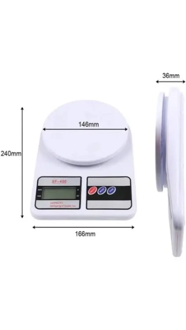 Abnturk Dijital Mutfak Tartısı Terazisi Lcd Ekran İle Hassas Ölçüm 10 Kg