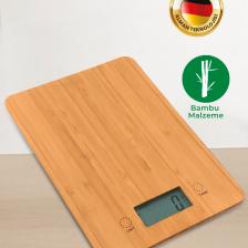 Geniş Led Ekranlı Dijital Hassas 1gr-5kg Bambu Mutfak Tartısı Terazisi 48430