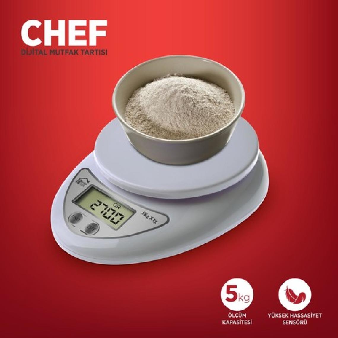 House Pratik HP05 Akıllı Mutfak Tartısı - Beyaz