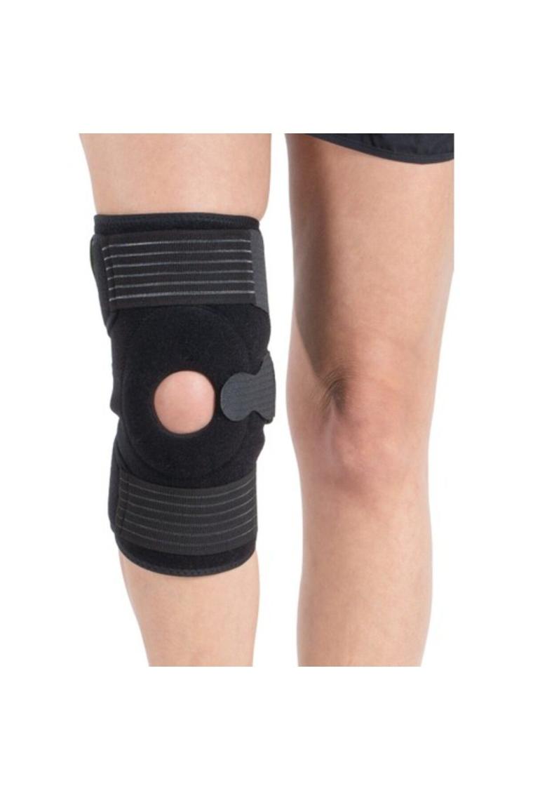 W504 Patella Destekli Siyah Cırt Ayarlı Standart Beden Dizlik