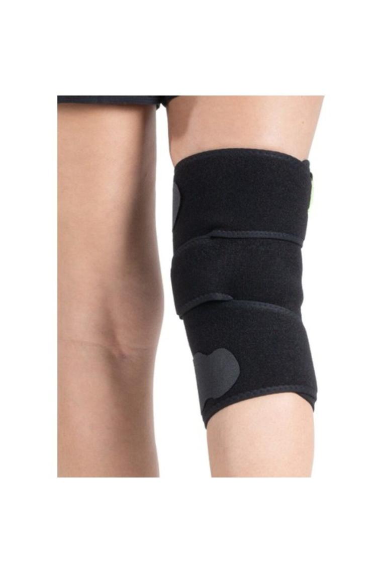 W504 Patella Destekli Siyah Cırt Ayarlı Standart Beden Dizlik