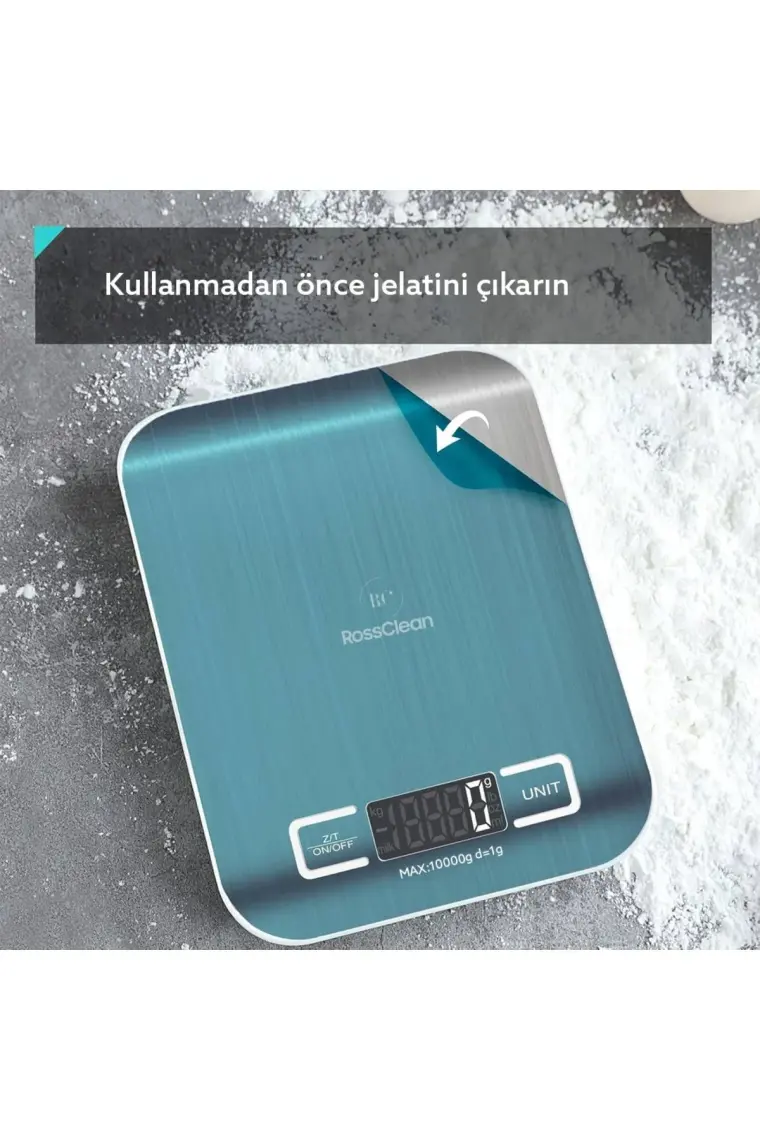 RossClean Assistant LED Ekranlı Hassas Dijital Mutfak Tartısı 10KG-1GR