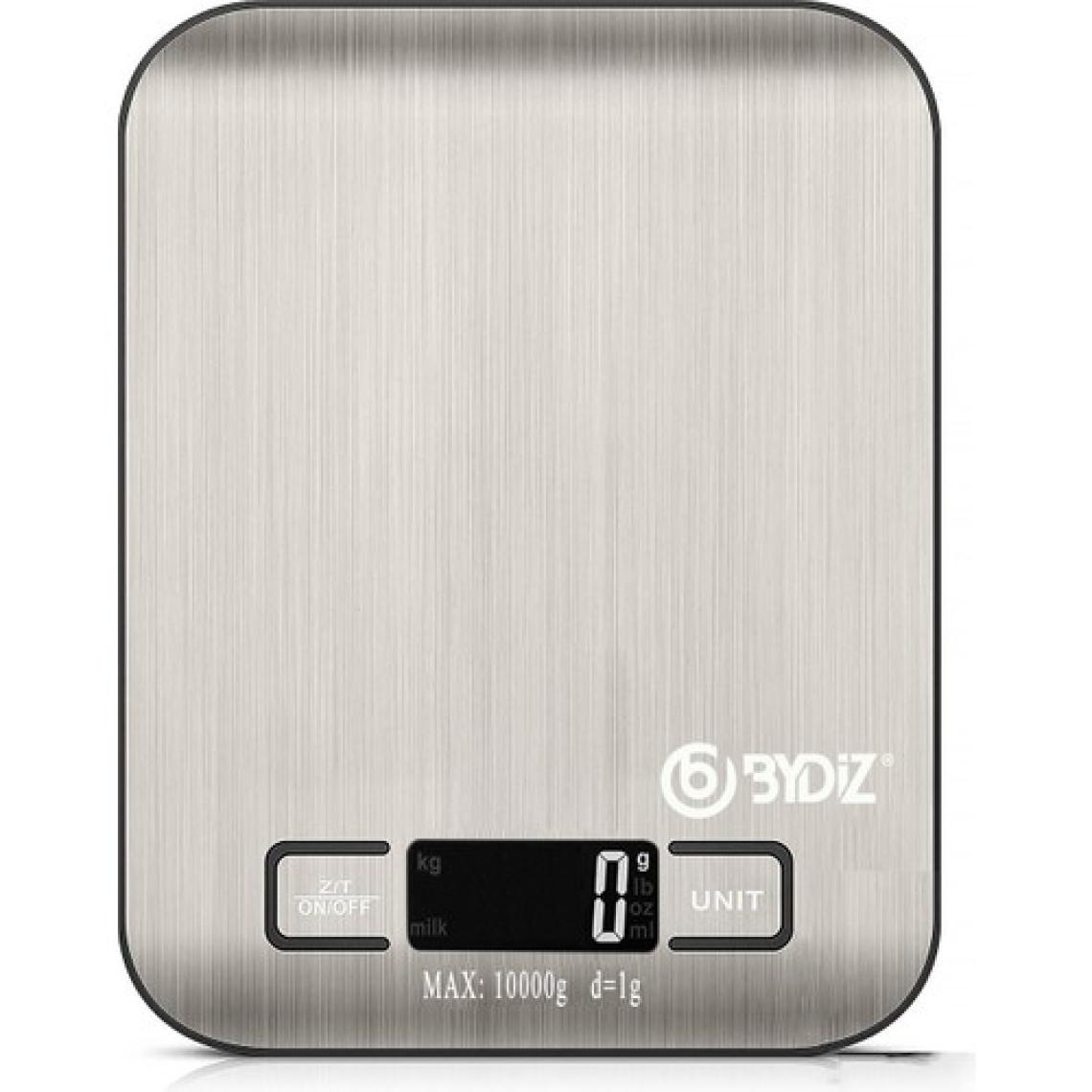 Bydiz BY-005 Dijital Mutfak Terazisi - Paslanmaz Yüzeyli Hassas Mutfak Tartısı 10 kg 1 gr Hassasiyet