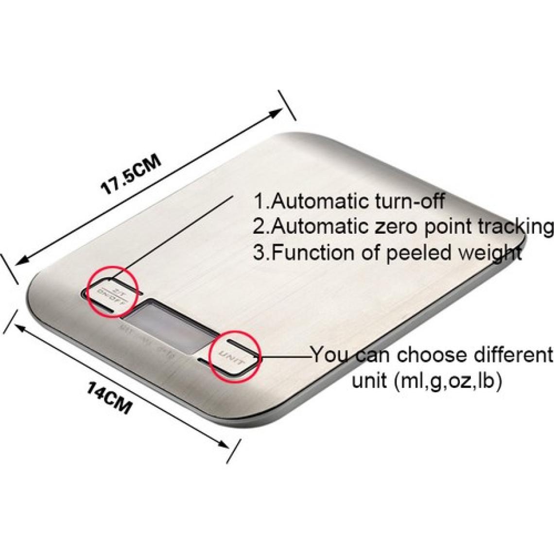 Techfit TF-1002 Platin Inox Dijital Mutfak Tartısı