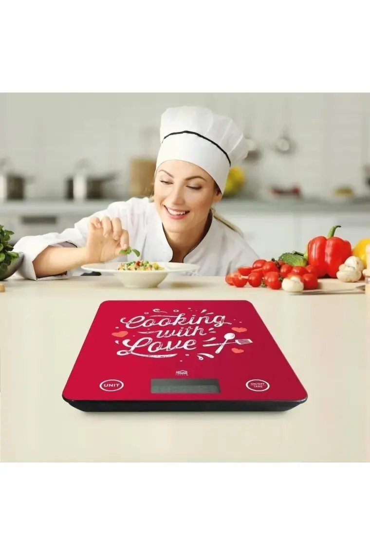 House Pratik HP36 Dijital Mutfak Tartısı Kırmızı