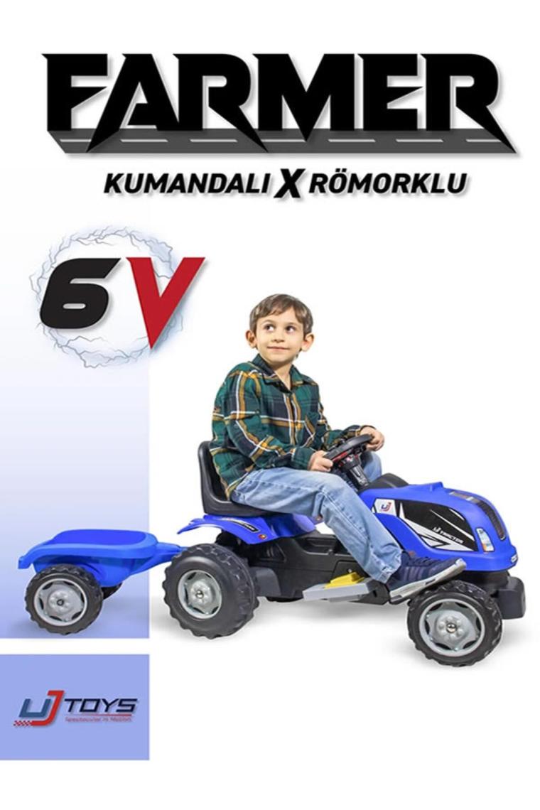 Uj Toys Römorklu Akülü Traktör