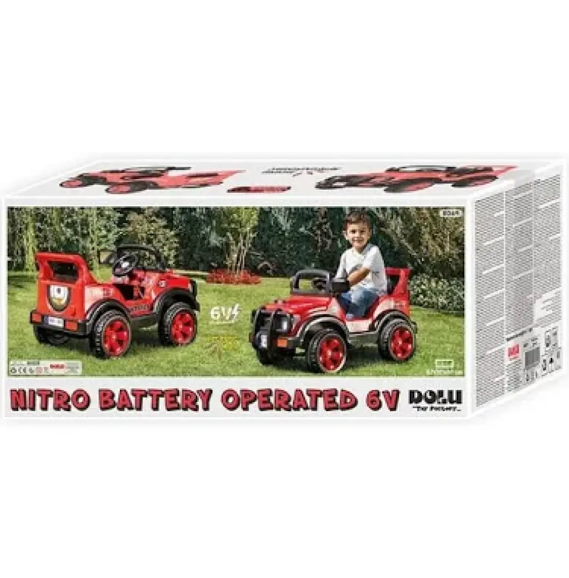 Dolu Nitro Jeep Akülü Araba 6V Kırmızı