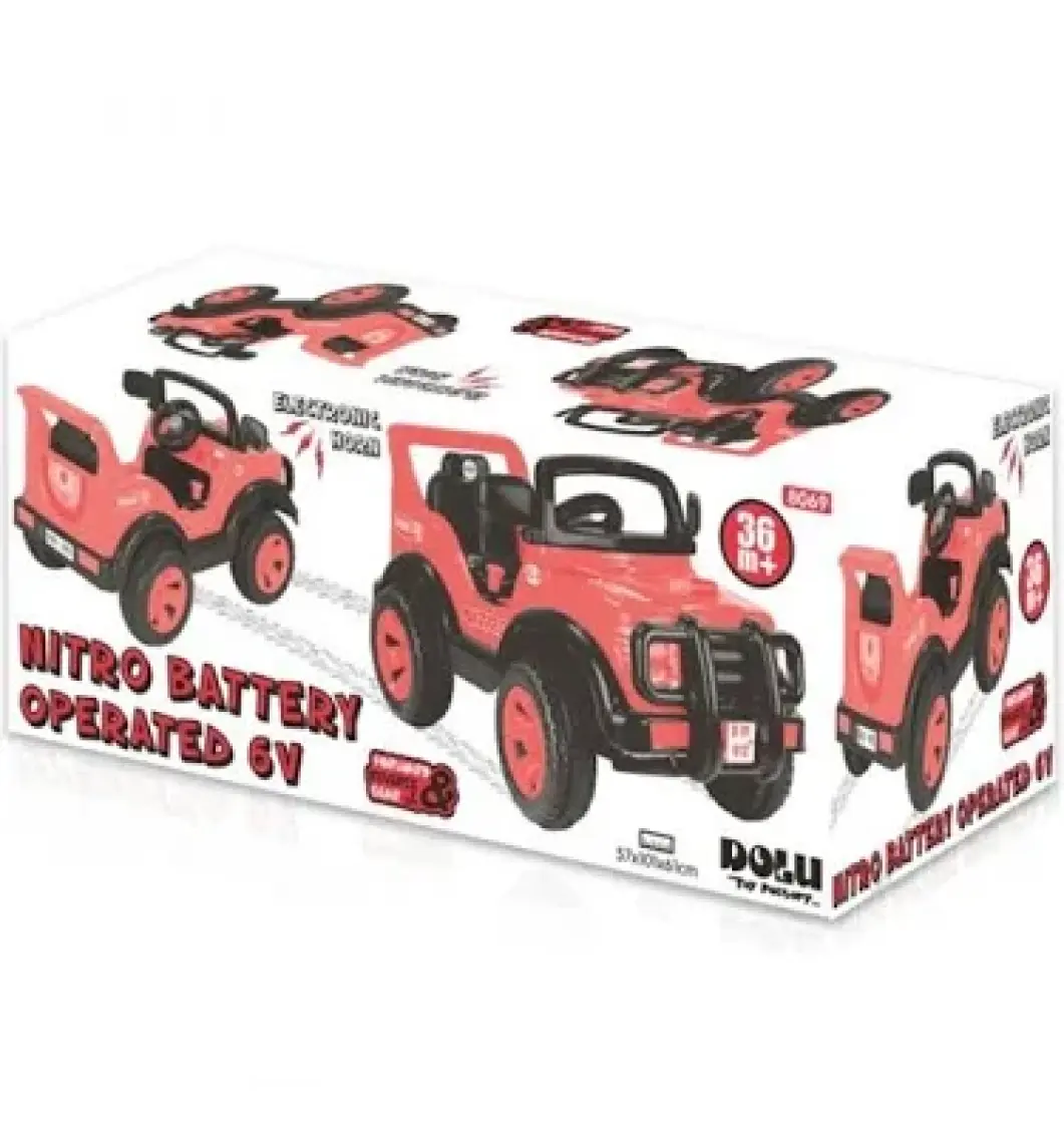 Dolu Nitro Jeep Akülü Araba 6V Kırmızı