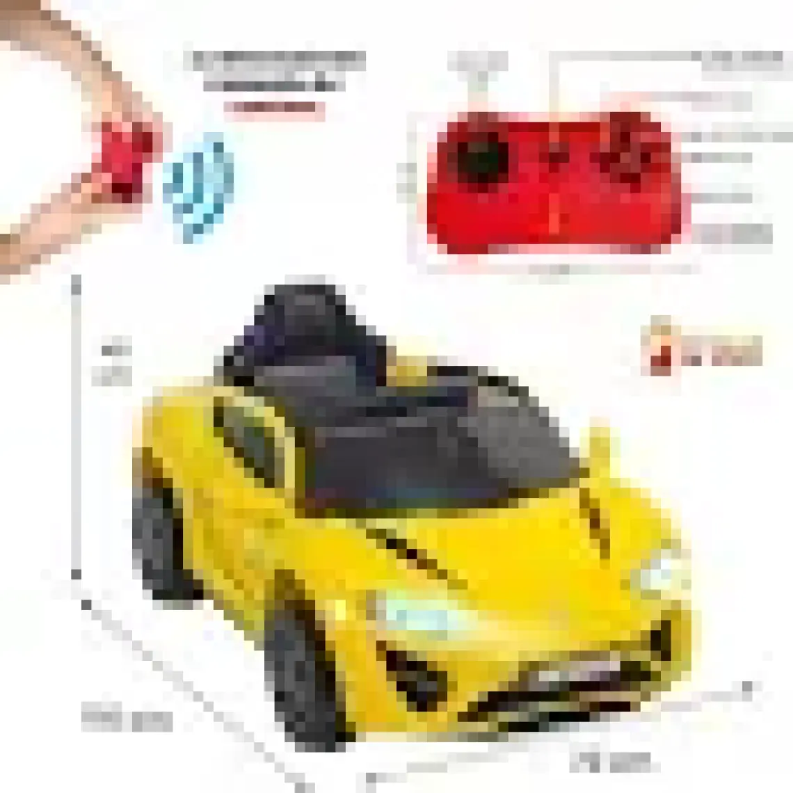 Uj Toys Jagor Akülü Araba 12V-SARI