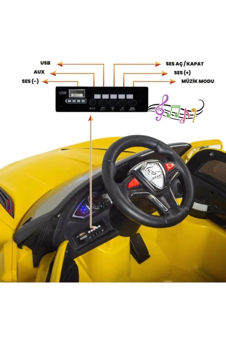Uj Toys Jagor Akülü Araba 12V-SARI