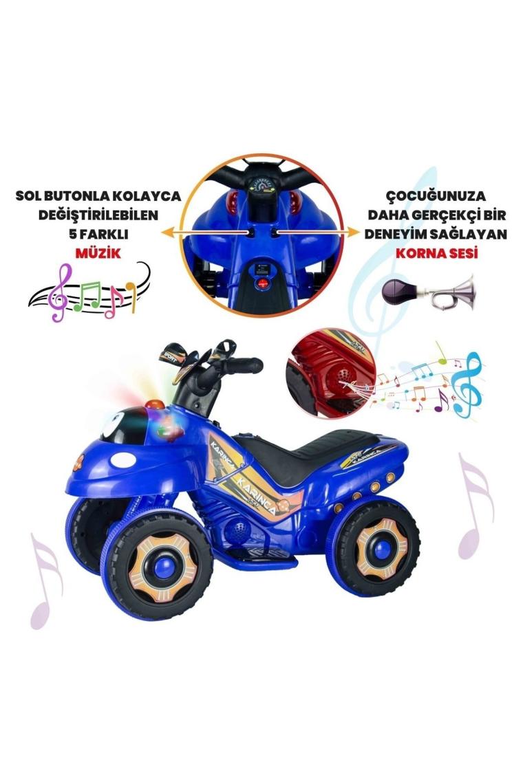 UJ Toys  Akülü Atv 6 V Karınca 2020 Müzikli Işıklı Kırmızı