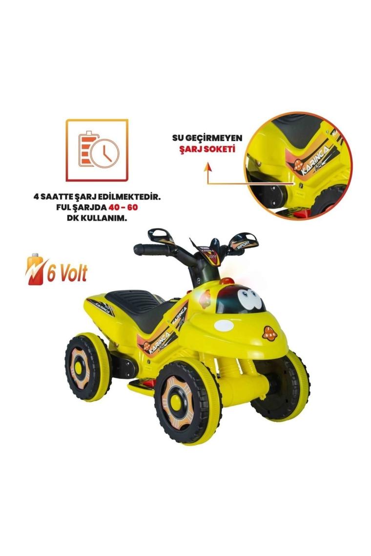 UJ Toys  Akülü Atv 6 V Karınca 2020 Müzikli Işıklı Kırmızı