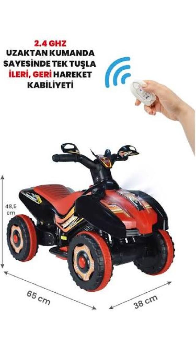 Uj Toys 6V Akülü Atv Ranger Siyah