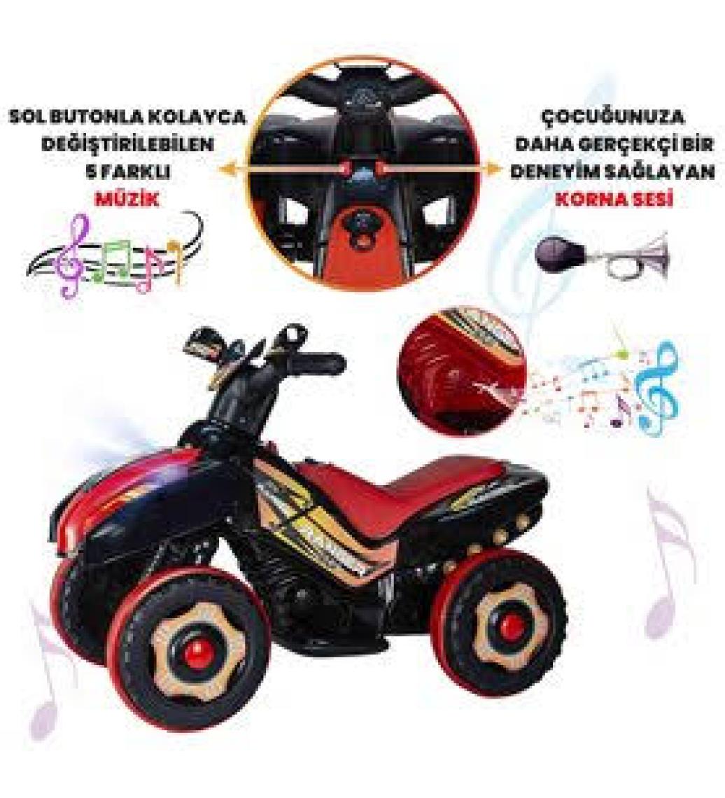 Uj Toys 6V Akülü Atv Ranger Siyah
